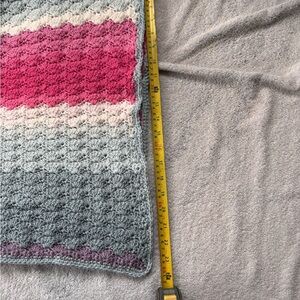 Hand crocheted blanket, shell powder, perfect size for a baby